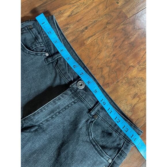 Revolve CAMILA COELHO Crystal Embellised Black Jeans Straight Leg High Waist 6 - Picture 5 of 9